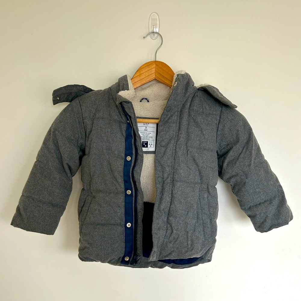GAP Kids gray winter Puffer Coat